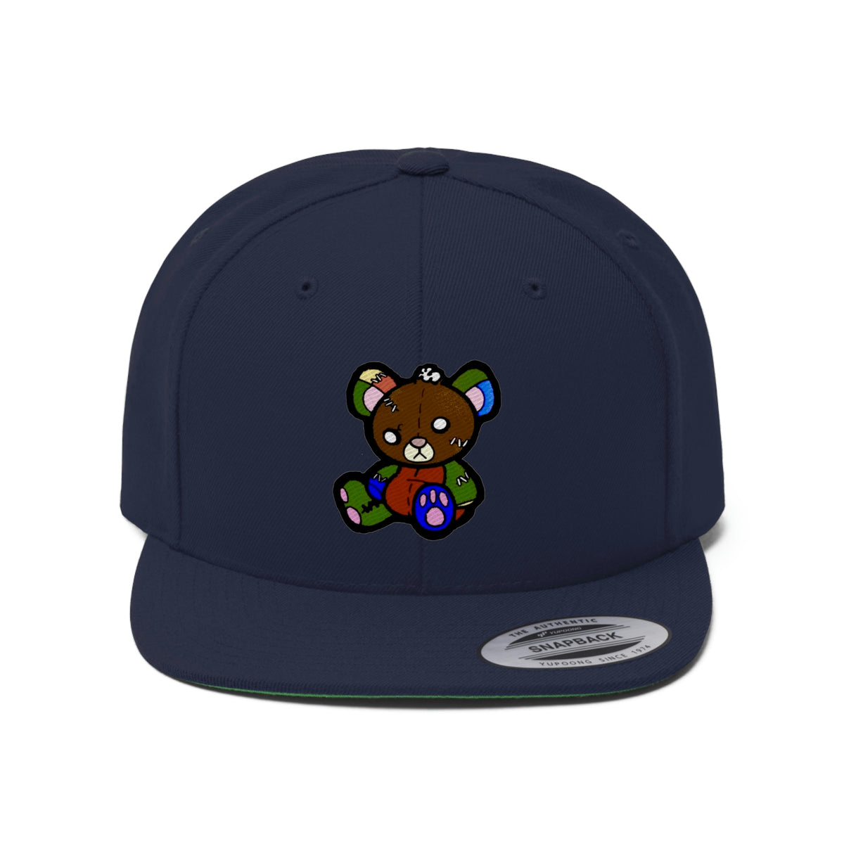 Bear Flat Bill Hat -Blk