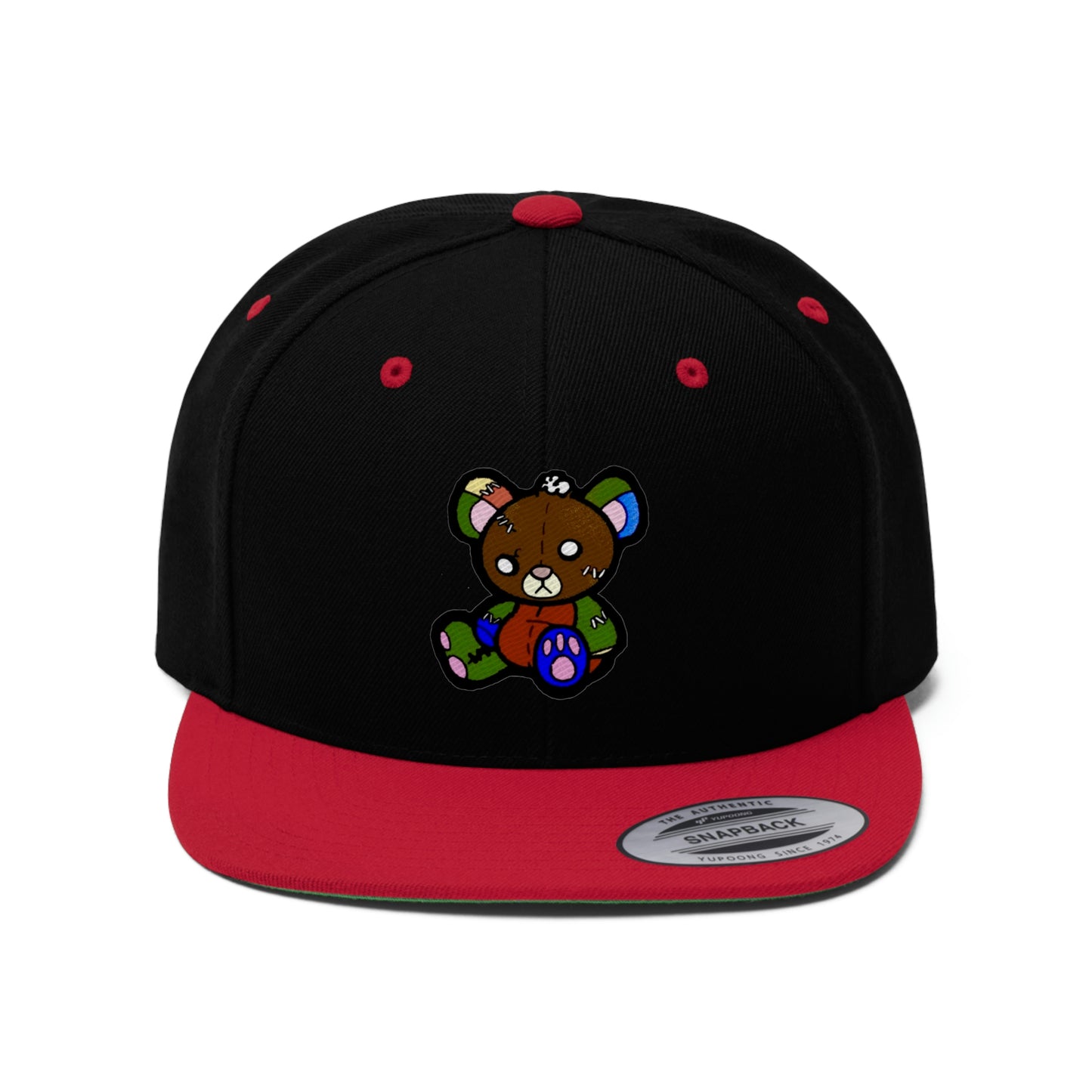 Bear Flat Bill Hat -Blk